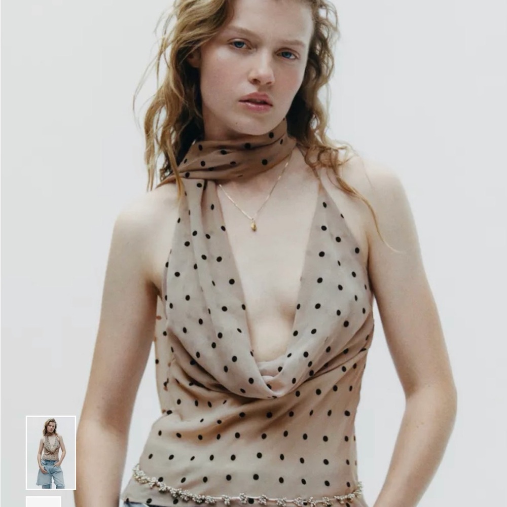 Cozy Beige Teddy Bear Halter Top